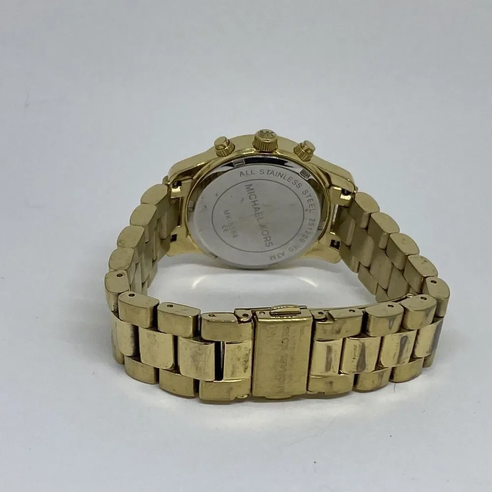 Michael Kors Runway MK5384 Women's Gold Stainless Steel Analog Dial Watch RQ199 - Picture 9 of 11